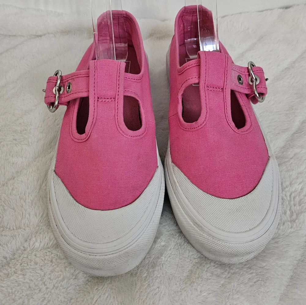 Vans Style 93 Retro Pink Mary Jane Heart Buckle Lug Sole Sneakers US M-6 W-7.5 - Picture 4 of 12